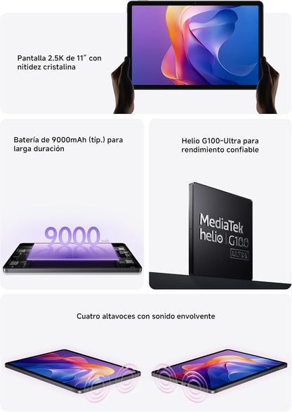 Redmi Pad 2 Only Wifi (No Calls or Text) 11" 2.5K Octa Core 4 Speakers Global ROM 9000Mah Bluetooth 5.3 8MP Model 25040RP0AL (Graphite Gray, 256GB + 8GB)