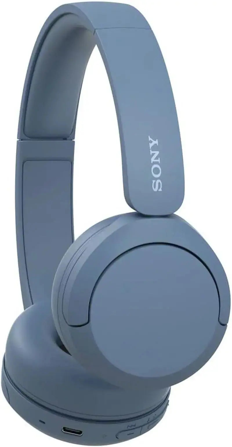 Sony WH-CH520 Wireless Headphones Bluetooth On-Ear Headset with Microphone and up to 50 Hours Battery Life with Quick Charging, Blue