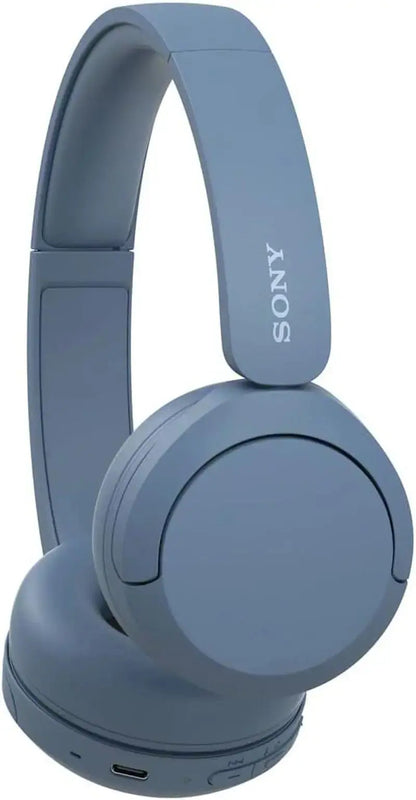Sony WH-CH520 Wireless Headphones Bluetooth On-Ear Headset with Microphone and up to 50 Hours Battery Life with Quick Charging, Blue