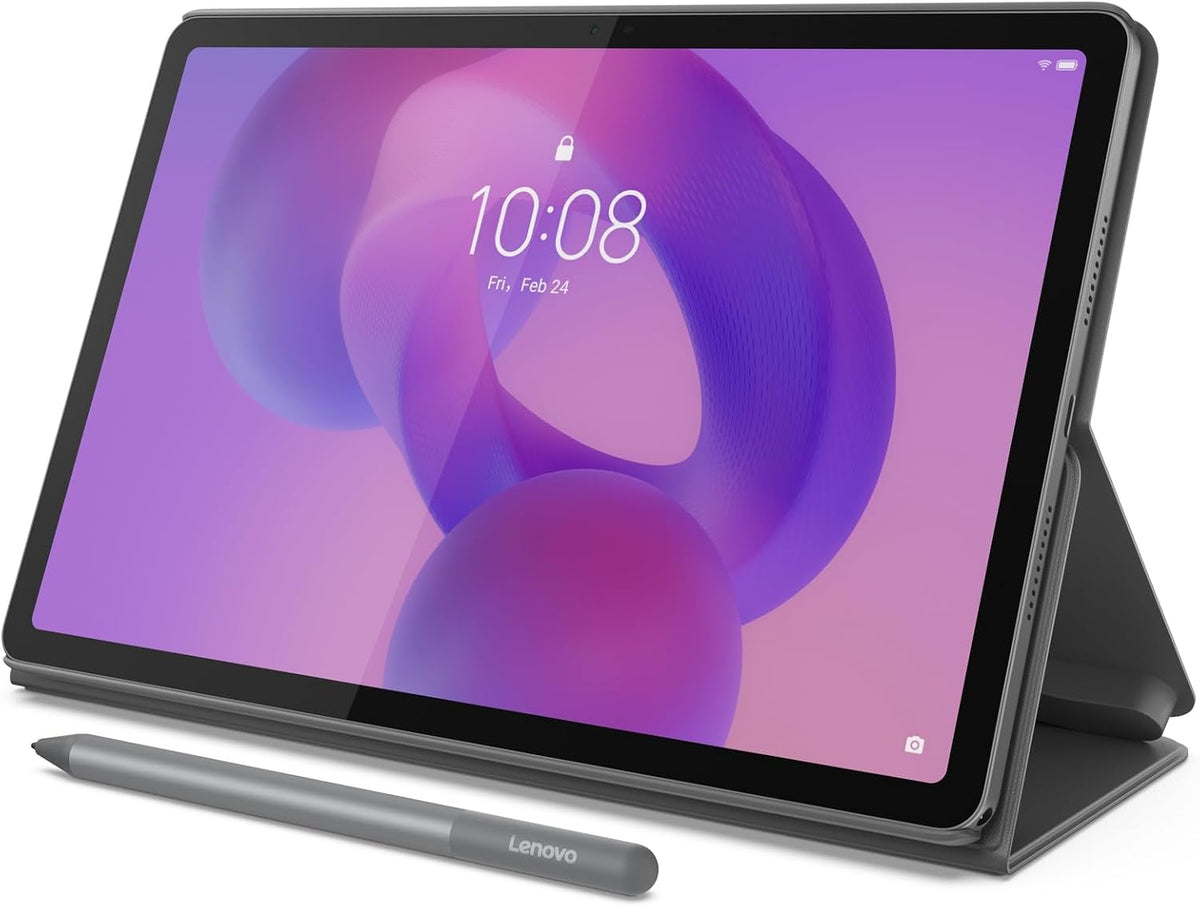 Idea Tab - College Tablet - 11″ 2.5K IPS Touchscreen Display - 90Hz - Mediatek Dimensity 6300-4 GB Memory - 128 GB Storage - Integrated Arm Mali-G57 MC2 - Tab Pen and Folio Case