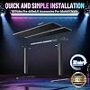 Veken 55 Inch Large Electric Standing Desk, Gaming Table, Black | Height Adjustable Sit Stand up Computer Tables for Home Office, Study , Writing, Suit Students, Employees and Group Work