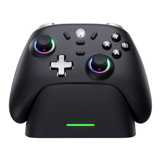 Echtpower Wireless PC Gaming Controller - Hall Effect Joystick, 2.4G & Wired 1000Hz Polling Rate, 800Mah Battery, Adjustable Turbo/Vibration - for Pc/Switch/Ios/Android