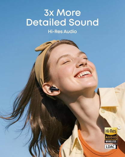 Soundcore P31I by Anker, Real-Time Adaptive Noise Cancelling, Hi-Res Sound, Translation Earbuds, 50H Playtime, Wireless Earbuds, Bluetooth Earphones, Spatial Audio, Fast Charging, IP55 (Black)