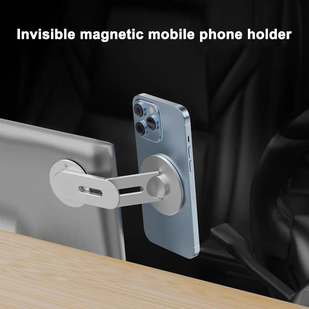 Magnetic Phone Holder for Laptop Mag/Safe 16/15/14 & All Phones Adjustable Phone Side Mount Bracket for Tesla Model 3/X/Y O7K5