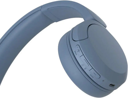 Sony WH-CH520 Wireless Headphones Bluetooth On-Ear Headset with Microphone and up to 50 Hours Battery Life with Quick Charging, Blue