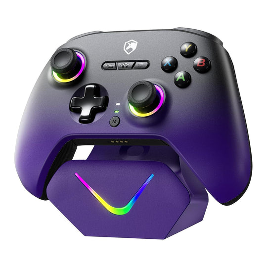 Echtpower Wireless PC Gaming Controller - Hall Effect Joystick, 2.4G & Wired 1000Hz Polling Rate, 800Mah Battery, Adjustable Turbo/Vibration - for Pc/Switch/Ios/Android
