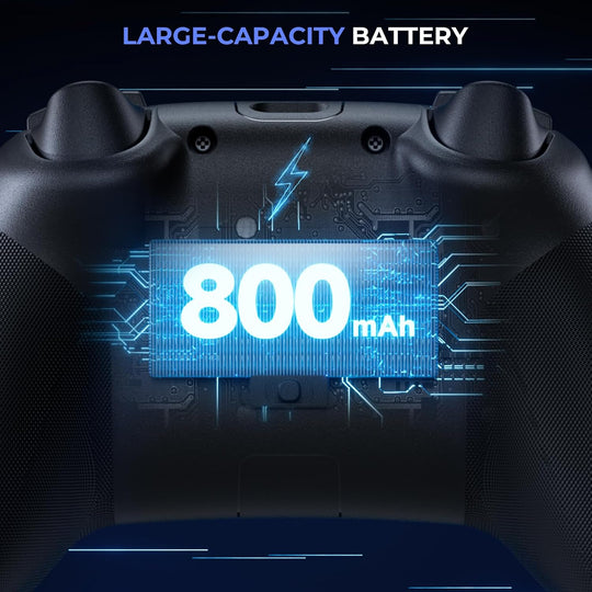 Echtpower Wireless PC Gaming Controller - Hall Effect Joystick, 2.4G & Wired 1000Hz Polling Rate, 800Mah Battery, Adjustable Turbo/Vibration - for Pc/Switch/Ios/Android